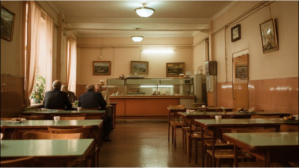 スタラーバヤをイメージしたロシアの庶民的な食堂風景